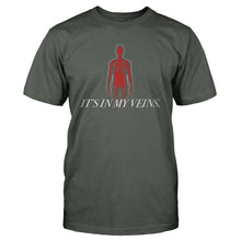 Load image into Gallery viewer, It's In My Veins - Bass Guitar - T Shirt - IT_S_IN_MY_VEINS_-_BASS_GUITAR_-_Men_-_Charcoal