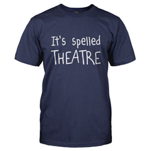 Load image into Gallery viewer, It's Spelled Theatre - T Shirt - IT_S_SPELLED_THEATRE-_Men_-_Navy