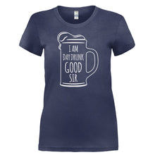 Load image into Gallery viewer, I Am Day Drunk Good Sir - T Shirt - I_AM_DAY_DRUNK_GOOD_SIR-_Ladies_-_Navy