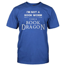 Load image into Gallery viewer, I Am A Book Dragon - T Shirt - I_Am_A_Book_Dragon_men_royal