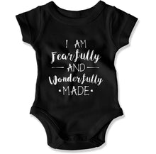Load image into Gallery viewer, I Am Fearfully and Wonderfully Made - Baby Bodysuit - I_Am_Fearfully_and_Wonderfully_Made_-_Baby_One-Piece_black