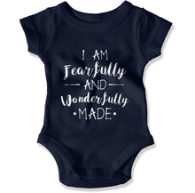 Load image into Gallery viewer, I Am Fearfully and Wonderfully Made - Baby Bodysuit - I_Am_Fearfully_and_Wonderfully_Made_-_Baby_One-Piece_navy
