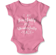 Load image into Gallery viewer, I Am Fearfully and Wonderfully Made - Baby Bodysuit - I_Am_Fearfully_and_Wonderfully_Made_-_Baby_One-Piece_pink