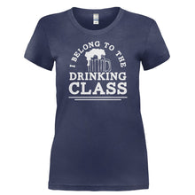 Load image into Gallery viewer, I Belong To The Drinking Class - T Shirt - I_BELONG_TO_THE_DRINKING_CLASS-_Ladies_-_Navy