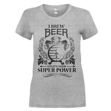 Load image into Gallery viewer, I Brew Beer - T Shirt - I_BREW_BEER_-_ladies_-_heathergrey