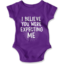 Load image into Gallery viewer, I Believe You Were Expecting Me - Baby Bodysuit - I_Believe_You_Were_Expecting_Me_-_Baby_One-Piece_purple