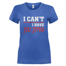 Load image into Gallery viewer, I Can't. I Have Jiu Jitsu - T Shirt - I_CAN_T_I_HAVE_JIU_JITSU_-_Ladies_-_royalblue