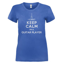 Load image into Gallery viewer, I Can't Keep Calm - I'm A Guitar Player - T Shirt - I_CAN_T_KEEP_CALM_-_I_M_A_GUITAR_PLAYER-_Ladies_-_Royal