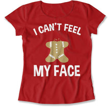 Load image into Gallery viewer, I Can't Feel My Face - T Shirt - I_Can_t_Feel_My_Face_women_red