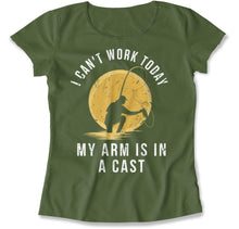 Load image into Gallery viewer, I Can't Work Today My Arm Is In a Cast - T Shirt - I_Can_t_Work_Today_My_Arm_Is_In_a_Cast_women_military