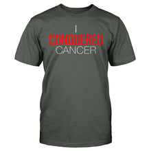Load image into Gallery viewer, I Conquered Cancer - T Shirt - I_Conquered_Cancer_men_charcoal