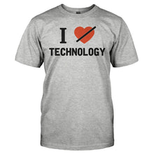 Load image into Gallery viewer, I Don't Love Technology - T Shirt - I_DON_T_LOVE_TECHNOLOGY_-_Men_-_heathergrey