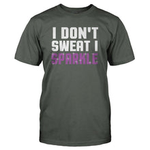 Load image into Gallery viewer, I Don't Sweat. I Sparkle - T Shirt - I_DON_T_SWEAT_I_SPARKLE_-_Men_-_charcoal