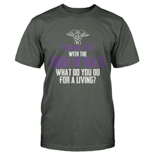 Load image into Gallery viewer, I Do Battle with the Angel Of Death - T Shirt - I_DO_BATTLE_WITH_THE_ANGEL_OF_DEATH-_Men_-_Charcoal