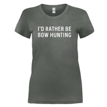 Load image into Gallery viewer, I'd Rather Be Bow Hunting - T Shirt - I_D_RATHER_BE_BOW_HUNTING_-_Ladies_-_charcoal