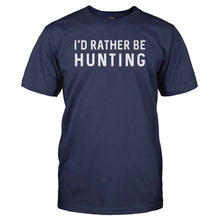 Load image into Gallery viewer, I'd Rather Be Hunting - T Shirt - I_D_RATHER_BE_HUNTING_-_Men_-_navyblue