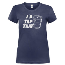 Load image into Gallery viewer, I'd Tap That - Keg - T Shirt - I_D_TAP_THAT_-_KEG-_Ladies_-_Navy