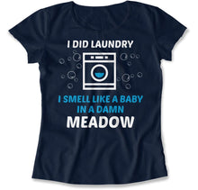 Load image into Gallery viewer, I Did Laundry - T Shirt - I_Did_Laundry_women_navy