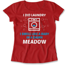 Load image into Gallery viewer, I Did Laundry - T Shirt - I_Did_Laundry_women_red