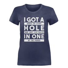 Load image into Gallery viewer, I Got A Hole In One - T Shirt - I_GOT_A_HOLE_IN_ONE-_Ladies_-_Navy