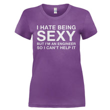 Load image into Gallery viewer, I Hate Being Sexy But I'm an Engineer - T Shirt - I_HATE_BEING_SEXY_BUT_I_M_AN_ENGINEER-_Ladies_-_Purple