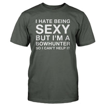 Load image into Gallery viewer, I Hate Being Sexy But I'm a Bowhunter - T Shirt - I_HATE_BEING_SEXY_BUT_I_M_A_BOWHUNTER_-_Men_-_charcoal