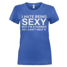 Load image into Gallery viewer, I Hate Being Sexy But I'm a Farmer - T Shirt - I_HATE_BEING_SEXY_BUT_I_M_A_FARMER_-_Ladies_-_royalblue