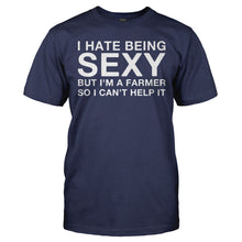Load image into Gallery viewer, I Hate Being Sexy But I'm a Farmer - T Shirt - I_HATE_BEING_SEXY_BUT_I_M_A_FARMER_-_Men_-_navyblue