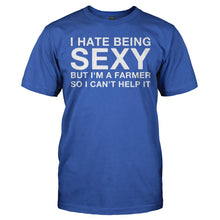 Load image into Gallery viewer, I Hate Being Sexy But I'm a Farmer - T Shirt - I_HATE_BEING_SEXY_BUT_I_M_A_FARMER_-_Men_-_royalblue
