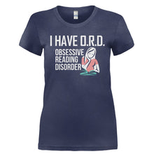 Load image into Gallery viewer, I Have Obsessive Reading Disorder - T Shirt - I_HAVE_OBSESSIVE_READING_DISORDER-_Ladies_-_Navy