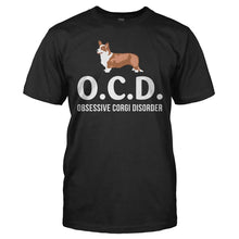Load image into Gallery viewer, I Have OCD (Obsessive Corgi Disorder) - T Shirt - I_HAVE_OCD_OBSESSIVE_CORGI_DISORDER_-_Men_-_black