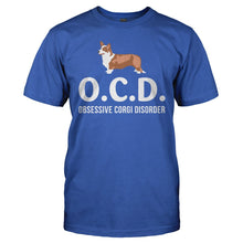 Load image into Gallery viewer, I Have OCD (Obsessive Corgi Disorder) - T Shirt - I_HAVE_OCD_OBSESSIVE_CORGI_DISORDER_-_Men_-_royalblue