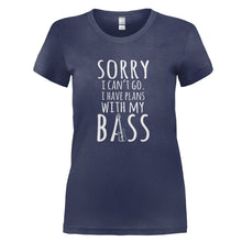 Load image into Gallery viewer, I Have Plans With My Bass - T Shirt - I_HAVE_PLANS_WITH_MY_BASS_-_Ladies_-_navyblue