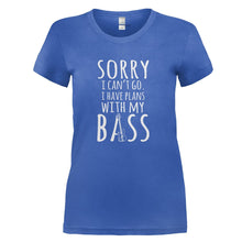 Load image into Gallery viewer, I Have Plans With My Bass - T Shirt - I_HAVE_PLANS_WITH_MY_BASS_-_Ladies_-_royalblue