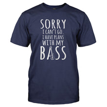 Load image into Gallery viewer, I Have Plans With My Bass - T Shirt - I_HAVE_PLANS_WITH_MY_BASS_-_Men_-_navyblue
