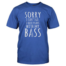 Load image into Gallery viewer, I Have Plans With My Bass - T Shirt - I_HAVE_PLANS_WITH_MY_BASS_-_Men_-_royalblue
