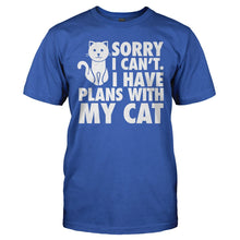 Load image into Gallery viewer, I Have Plans With My Cat - T Shirt - I_HAVE_PLANS_WITH_MY_CAT_-_Men_-_royalblue