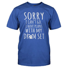 Load image into Gallery viewer, I Have Plans With My Drum Set - T Shirt - I_HAVE_PLANS_WITH_MY_DRUM_SET_-_Men_-_royalblue