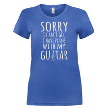Load image into Gallery viewer, I Have Plans With My Guitar - T Shirt - I_HAVE_PLANS_WITH_MY_GUITAR-_Ladies_-_Royal
