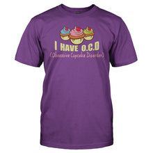 Load image into Gallery viewer, I Have Obsessive Cupcake Disorder - T Shirt - I_Have_Obsessive_Cupcake_Disorder_purple