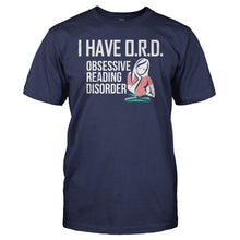 Load image into Gallery viewer, I Have Obsessive Reading Disorder - T Shirt - I_Have_Obsessive_Reading_Disorder_men_navy