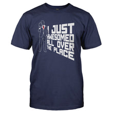 Load image into Gallery viewer, I Just Awesomed All Over The Place - T Shirt - I_JUST_AWESOMED_ALL_OVER_THE_PLACE_-_Men_-_Navyblue