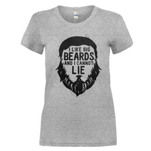 Load image into Gallery viewer, I Like Big Beards And I Cannot Lie - T Shirt - I_LIKE_BIG_BEARDS_AND_I_CANNOT_LIE_-_ladies_-_heathergrey