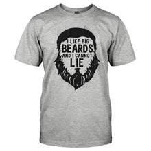 Load image into Gallery viewer, I Like Big Beards And I Cannot Lie - T Shirt - I_LIKE_BIG_BEARDS_AND_I_CANNOT_LIE_-_men_-_heathergrey
