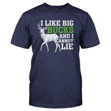 Load image into Gallery viewer, I Like Big Bucks - T Shirt - I_LIKE_BIG_BUCKS_-_Men_-_navyblue