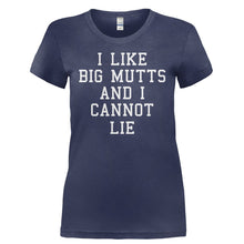Load image into Gallery viewer, I Like Big Mutts And I Cannot Lie - T Shirt - I_LIKE_BIG_MUTTS_AND_I_CANNOT_LIE-_Ladies_-_Navy