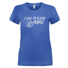 Load image into Gallery viewer, I Like To Flash People - T Shirt - I_LIKE_TO_FLASH_PEOPLE_-_Ladies_-_royalblue