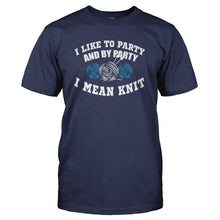 Load image into Gallery viewer, I Like To Party - Knitting - T Shirt - I_LIKE_TO_PARTY_-_KNITTING_-_Men_-_navyblue