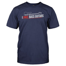 Load image into Gallery viewer, I Love Bass Guitar - T Shirt - I_LOVE_BASS_GUITAR_-_Men_-_Navyblue