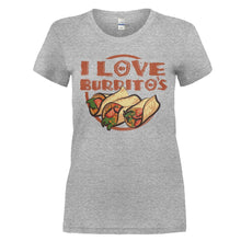 Load image into Gallery viewer, I Love Burritos - T Shirt - I_LOVE_BURRITOS_-_Ladies_-_heathergrey